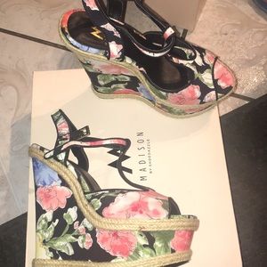 Floral Wedge Heels